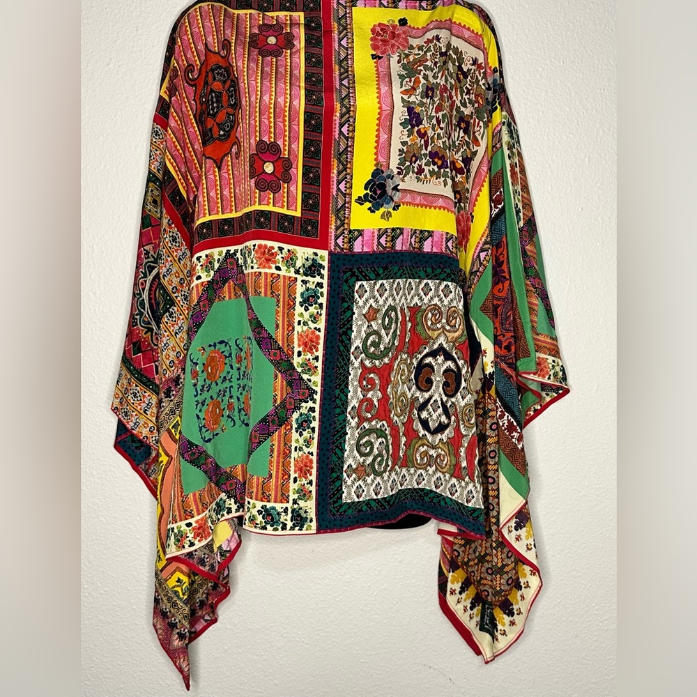 Etro 100% Silk Poncho